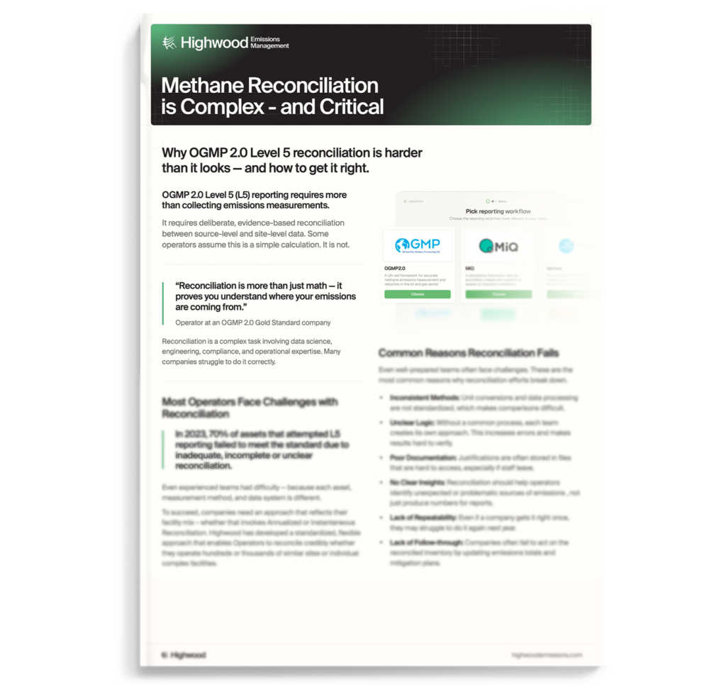 Methane Reconciliation